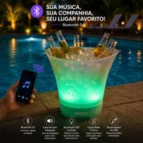 Balde De Gelo Led Para Bebidas Com Alto Falante 5W Balde De Gelo Led Para Bebidas Com Alto Falante 5W