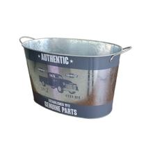 Balde de Gelo Metal Oval Grande Cerveja Bebida Chevrolet Balde de Gelo Metal Oval Grande Cerveja Bebida Chevrolet