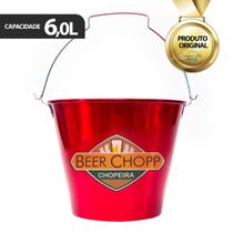 Balde De Gelo P/ Garrafas e Latas Vinho Cerveja em Alumínio + Adesivo