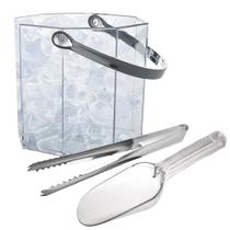 Balde de gelo para banheira de bebidas Brteyes octogonal 1050mL transparente Balde de gelo para banheira de bebidas Brteyes octogonal 1050mL transparente