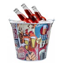 Balde De Gelo Para Bebidas Cooler Com Alça 7,6L Com Abridor