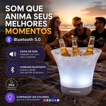 Balde De Gelo Para Festa Com Luz Led E Som Bluetooth 5.0 Balde De Gelo Para Festa Com Luz Led E Som Bluetooth 5.0
