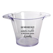 Balde De Gelo Personalizado Amor Vinho E Motivos
