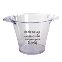 Balde De Gelo Personalizado Amor Vinho E Motivos - Krystalon