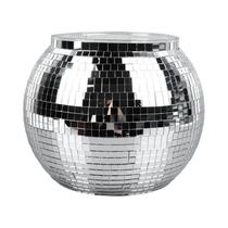 Balde De Gelo Prateado Grande Capacidade Em Formato De Bola Disco, Balde De Plástico Para Bebidas Em