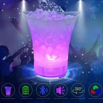 Balde de Gelo RGB com Caixa de Som 20W e Capacidade de 5 Litros