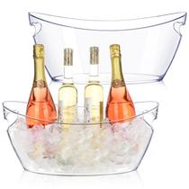 Balde de gelo Tchrules 2 peças de acrílico 5,5 L 42x19x17cm