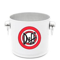 Balde de Gelo Térmico em Alumínio 12L Grande Branco - Cerveja Duff Beer Balde de Gelo Térmico em Alumínio 12L Grande Branco - Cerveja Duff Beer