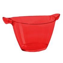 Balde de Gelo Vermelho Transparente 7 Litros 791 - Agraplast - 1 Unidade - Rizzo