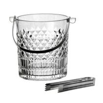 Balde de Gelo Vidro Com Alça e Pinça Esplanada 1L LHermitage