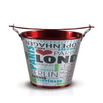 Balde De Gelo Volta Ao Mundo 6l Original Bar Adega Aluminio