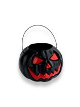 Balde de Halloween Abóbora 13cm com Alça