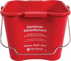 Balde de limpeza San Jamar Kleen-Pail Pro 6L Vermelho (x12) Balde de limpeza San Jamar Kleen-Pail Pro 6L Vermelho (x12)