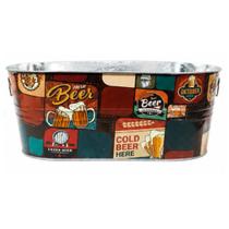 Balde de Metal Galvanizado Oval Estampado