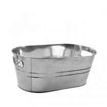Balde de metal galvanizado retangular para cerveja 7,6l