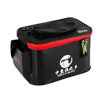 Balde De Peixe Dobrável Em EVA Com Bolsos Laterais, Zíper E Rede Respirável, Tanque De Água Para