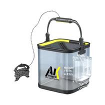 Balde De Pesca Transparente E Dobrável, Container Multifuncional Para Peixes Vivos, Proteção Para