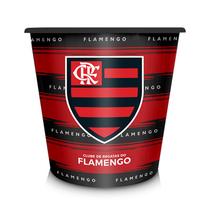 Balde de Pipoca Brasfoot Plástico Flamengo 2,5 Litros Oficial Branco Balde de Pipoca Brasfoot Plástico Flamengo 2,5 Litros Oficial Branco