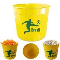 Balde de Pipoca Copa do Mundo 2022 Amarelo 3 Litros Injetemp