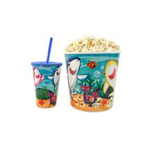 Balde De Pipoca Kit Com Copo Desenhos Decorativos Divertido Personalizado Infantil Cinema Séries - Usual Utilidades