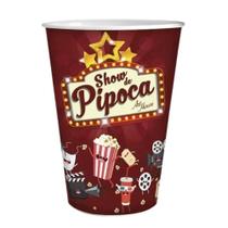 Balde de Pipoca MEDIO 15cm - Plástico 2 Litros Cinema Filme Família Amigos - PANAMI