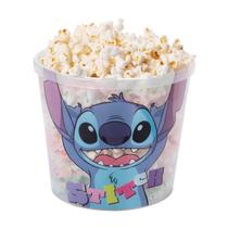Balde de Pipoca Super Decorado 2,1L Stitch Disney Plástico Resistente Plasútil Balde de Pipoca Super Decorado 2,1L Stitch Disney Plástico Resistente Plasútil