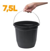 Balde De Plástico 7,5l Alça De Metal Limpeza Geral Organização Durável