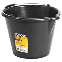 Balde De Plástico Extraforte Preto 12L Vonder 3315012001