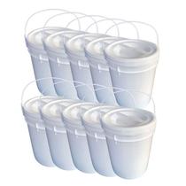 Balde De Plastico Pequeno 12 L Tampa Rosca