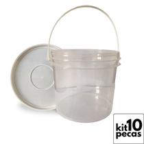 Balde De Plastico Pequeno 2.2L Transp 10 Pçs