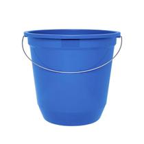 Balde De Plástico Pequeno 7,5 Litros Com Alça Em Metal Azul