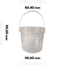 Balde De Plastico Pequeno transparente 2.2L 3 Pçs