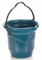 Balde de plástico redondo azul com alça 8 litros para lavanderia multiuso grande Balde de plástico redondo azul com alça 8 litros para lavanderia multiuso grande