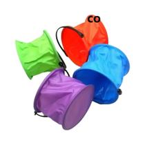 Balde De Praia Dobrável Em PVC Com Alça, Suporte Para Materiais De Arte, Porta Canetas, Barril Para