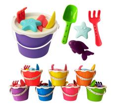 Balde De Praia Roxo Infantil Kit C/ 4 Peças Para Brincar Ar