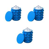 Balde De Silicone Para Cubos De Gelo 2 Em 1: Congelamento E Serviço Fáceis Para Bares, Clubes E