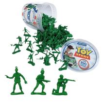 Balde de Soldadinhos Toy Story Verde c/ 100 unidades Toyng