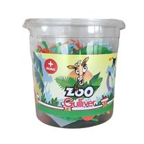 Balde de Zoológico Com 36 Animais Coloridos Gulliver - 1038 Balde de Zoológico Com 36 Animais Coloridos Gulliver - 1038