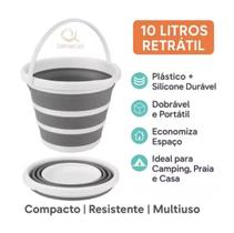 Balde dobrável 10l multiuso portátil resistente economia de espaço