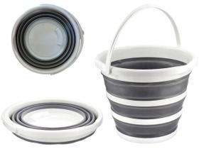 Balde Dobrável 10L Retrátil Silicone e Flexível Bompack Balde Dobrável 10L Retrátil Silicone e Flexível Bompack