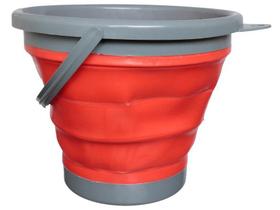 Balde Dobrável 10l Silicone Sanfonado Flexível Retrátil