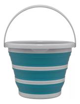 Balde Dobrável 10l Verde Esmeralda Retrátil Flash Limp