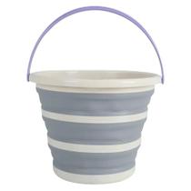 Balde dobravel de plastico 10 litros - simplo branco