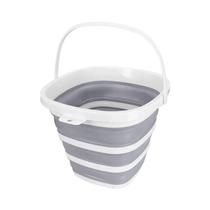 Balde Dobrável De Silicone 10L Para Banheiro, Lavagem De Carro, Cozinha, Acampamento, Suprimentos De