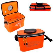 Balde Dobravel Pesca Isca Viva Oxigenador Caixa Eva 35cm