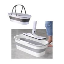 Balde Dobrável Retangular Com Rodinhas 55x25 cm TRC0265