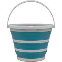 Balde Dobrável Retrátil 10 Litros Flashlimp