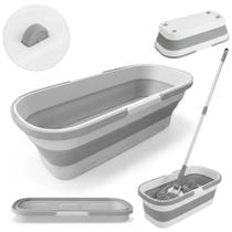 Balde Dobrável Retrátil 26L em Silicone com 4 Rodinhas Multiuso para Limpeza Lavanderia e Organização Balde Dobrável Retrátil 26L em Silicone com 4 Rodinhas Multiuso para Limpeza Lavanderia e Organização