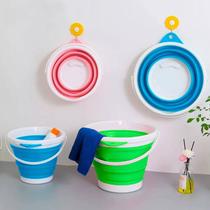 Balde Dobrável Retrátil 5L / 10 Litros Silicone Original Multiuso Portátil Balde Dobrável Retrátil 5L / 10 Litros Silicone Original Multiuso Portátil