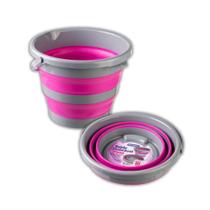 Balde Dobrável Retrátil Com Alça 10 Litros Bompack Rosa